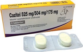 Bild på Cazitel, tablett 525 mg/504 mg/175 mg 2 st