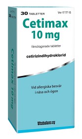Bild på Cetimax filmdragerad tablett 10 mg 30 st
