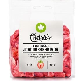 Bild på Chelsie's Frystorkade jordgubbsskivor 30 g