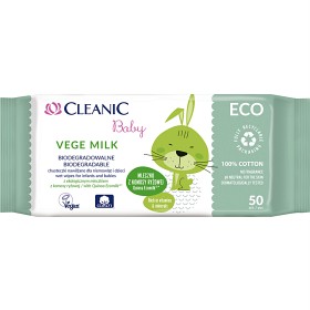 Bild på Cleanic Baby ECO Våtservetter Vege Milk 50 st