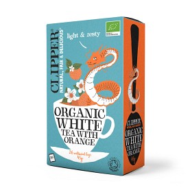 Bild på Clipper Organic White Tea Orange 26 tepåsar