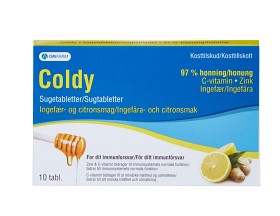 Bild på Coldy Sugtabletter Ingefära & Citron 10 st