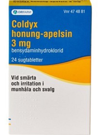 Bild på Coldyx sugtablett 3 mg honung-apelsin 24 st