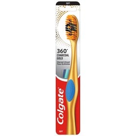 Bild på Colgate tandborste 360° Charcoal Gold Soft 1-pack