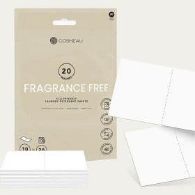 Bild på Cosmeau Laundry Sheets tvättmedel Fragrance Free 20 tvättar