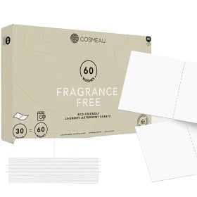 Bild på Cosmeau Laundry Sheets tvättmedel Fragrance Free 60 tvättar