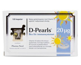 Bild på D-Pearls 20 µg 120 kapslar