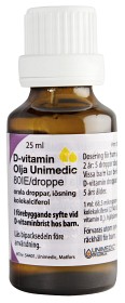 Bild på D-vitamin Olja Unimedic Droppar 80 IE/droppe 25 ml