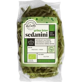 Bild på Da Carla Gröna Ärtor Pasta Sedanini 250 g