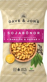Bild på Dave & Jon's Rostade Sojabönor Ramslök & Peppar 100 g