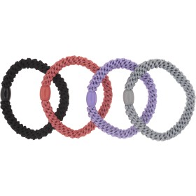 Bild på Dazzling H2 Hair Ties 4-pack Woven (Black, Coral, Purple, Green)