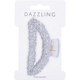 Bild på Dazzling Hair Clip Glitter Silver 9 cm
