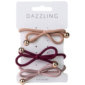 Bild på Dazzling Hårsnoddar rosett rosa mix 3-pack