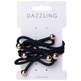 Bild på Dazzling  Hårsnoddar rosett svarta 3-pack