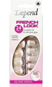 Bild på Depend French Look Square korta lösnaglar