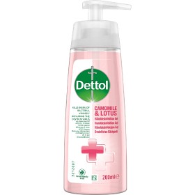 Bild på Dettol Handdesinfektion Alcogel Kamomill & Lotus pumpflaska 200 ml