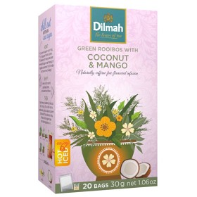 Bild på Dilmah Grön Rooibos Kokos & Mango 20 tepåsar