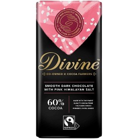 Bild på Divine Dark Chocolate 60% with Pink Himalayan Salt 90 g