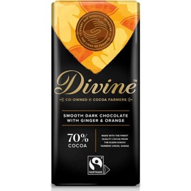 Bild på Divine Dark Chocolate 70% Ginger & Orange 90 g