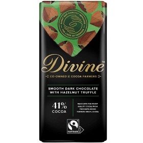Bild på Divine Dark Chocolate Hazelnut Truffle 90 g