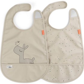 Bild på Done by Deer Bib with velcro 2-pack Lalee Sand