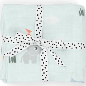 Bild på Done by Deer Burp Cloth 2-pack Playground, Blue