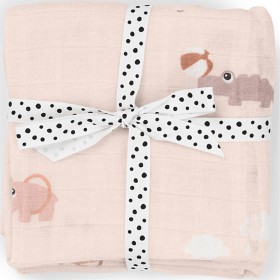 Bild på Done by Deer Burp Cloth 2-pack Playground, Powder