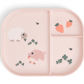 Bild på Done by Deer Foodie Compartment Plate Tiny Farm, Powder