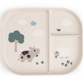 Bild på Done by Deer Foodie Compartment Plate Tiny Farm, Sand