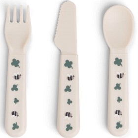 Bild på Done by Deer Foodie Cutlery Set Tiny Farm, Sand