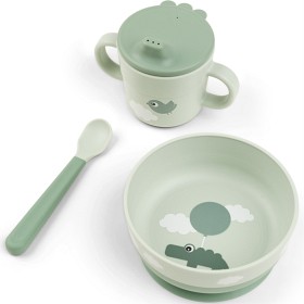 Bild på Done by Deer Foodie First Meal Set with suction Happy Clouds, Green