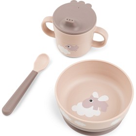 Bild på Done by Deer Foodie First Meal Set with suction Happy Clouds, Powder