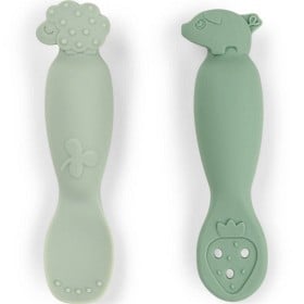 Bild på Done by Deer Learning Spoon Set, Tiny Farm Green