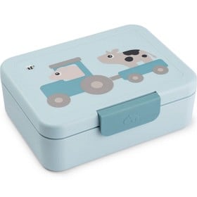 Bild på Done by Deer Lunch Box with Divider, Tiny Farm Blue