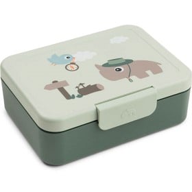 Bild på Done by Deer Lunch Box with Divider, Tiny Trails Green