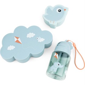 Bild på Done by Deer Lunch & Snack Box with Straw Bottle Playground, Blue