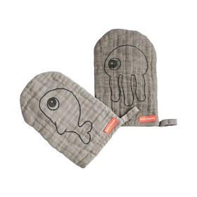Bild på Done by Deer Sea Friends Tvättlappar 2-pack (Grå)