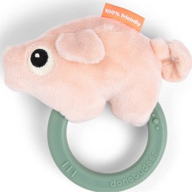 Bild på Done by Deer Sensory Rattle with Teether Pigee, Colour Mix