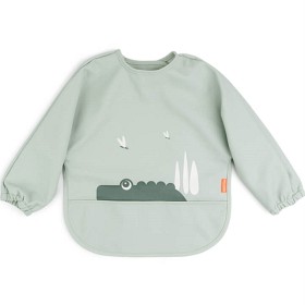Bild på Done by Deer Sleeved Pocket Bib Croco, Green