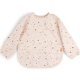 Bild på Done by Deer Sleeved Pocket Bib Happy Dots, Powder