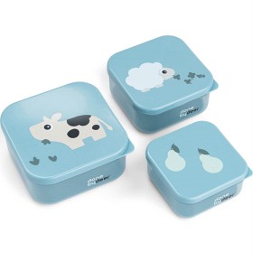Bild på Done by Deer Snack Box Set Tiny Farm, Blue