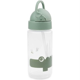 Bild på Done by Deer Straw Bottle Croco, Green