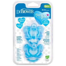 Bild på Dr Brown All-Silicone Soother 0m+ Blå 2 st