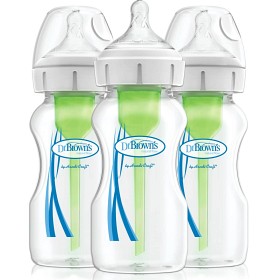 Bild på Dr Brown Wide-Neck Options+ nappflaskor 270 ml 3 st 