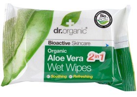 Bild på Dr Organic Aloe Vera Wet Wipes 20 st