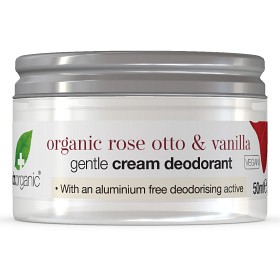 Bild på Dr Organic Rose Otto & Vanilla Cream Deodorant 50 ml
