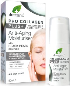 Bild på Dr Organic Pro Collagen Plus+ Anti-Aging Moisturiser Black Pearl 50 ml