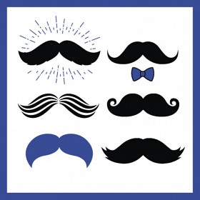 Bild på Duni servett 3-lagers Mustaches