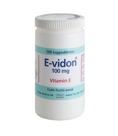 Bild på E-vidon tuggtablett 100 mg 100 st