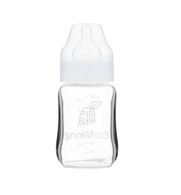 Bild på EcoViking Nappflaska Glas 180ml (Transparent)